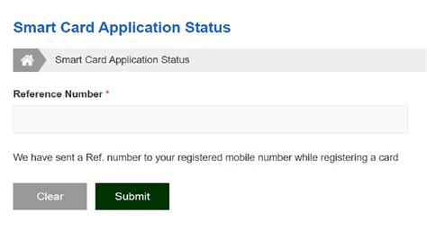 smart card apply status|smart card status check.